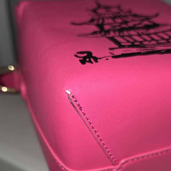 Pink Pagoda-Print Crossbody Bag - Picture 7 of 8